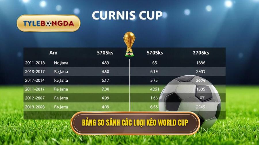 Bảng so sánh đặc điểm các loại kèo World Cup